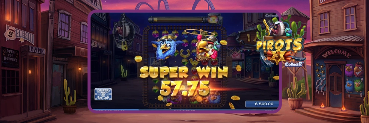 Pirots 3 slot gameplay.