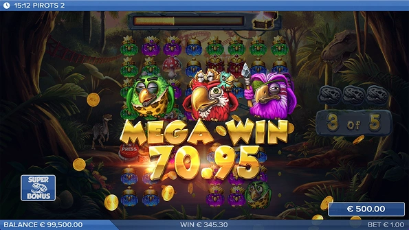 Pirots 2 Mega Win-modus.