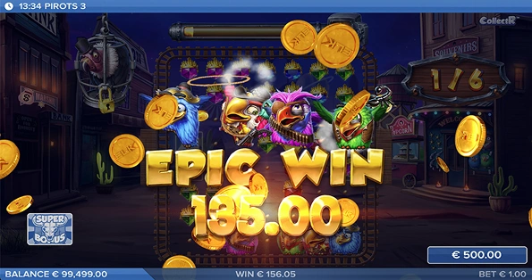 Pirots 3 Epic Win-Modus.