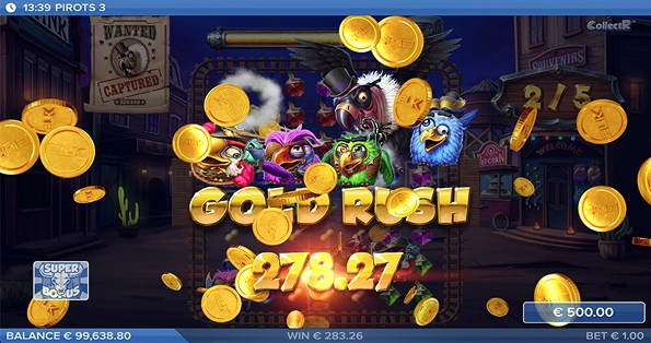 Pirots 3 Gold Rush-winmodus.