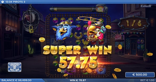 Pirots 3 Super Win-Modus.